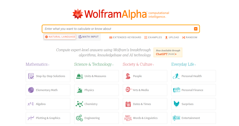 Wolframalpha - 基于AI技術(shù)的搜索引擎